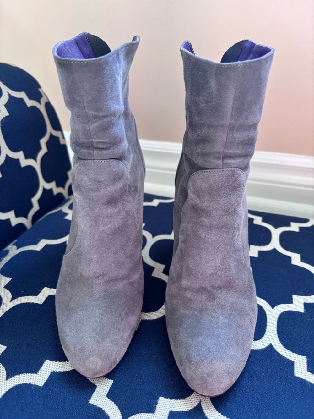 Sergio Rossi grey Suede Ankle Boots 37